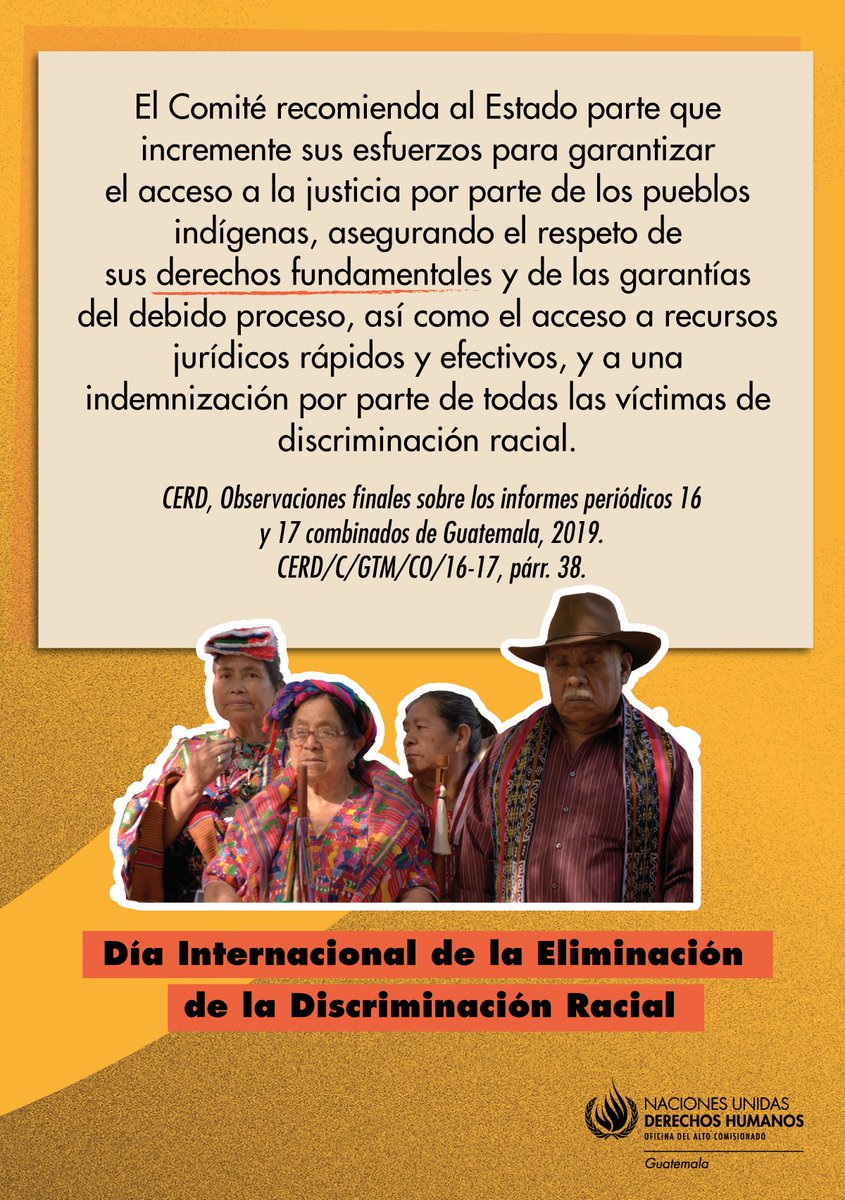 En el #DíadelaEliminacióndelaDiscriminaciónRacial recordamos la importancia de adoptar medidas efectivas en la lucha contra la desigualdad, teniendo en cuenta las necesidades de la población en mayores condiciones de vulnerabilidad como los pueblos indígenas y afrodescendientes.