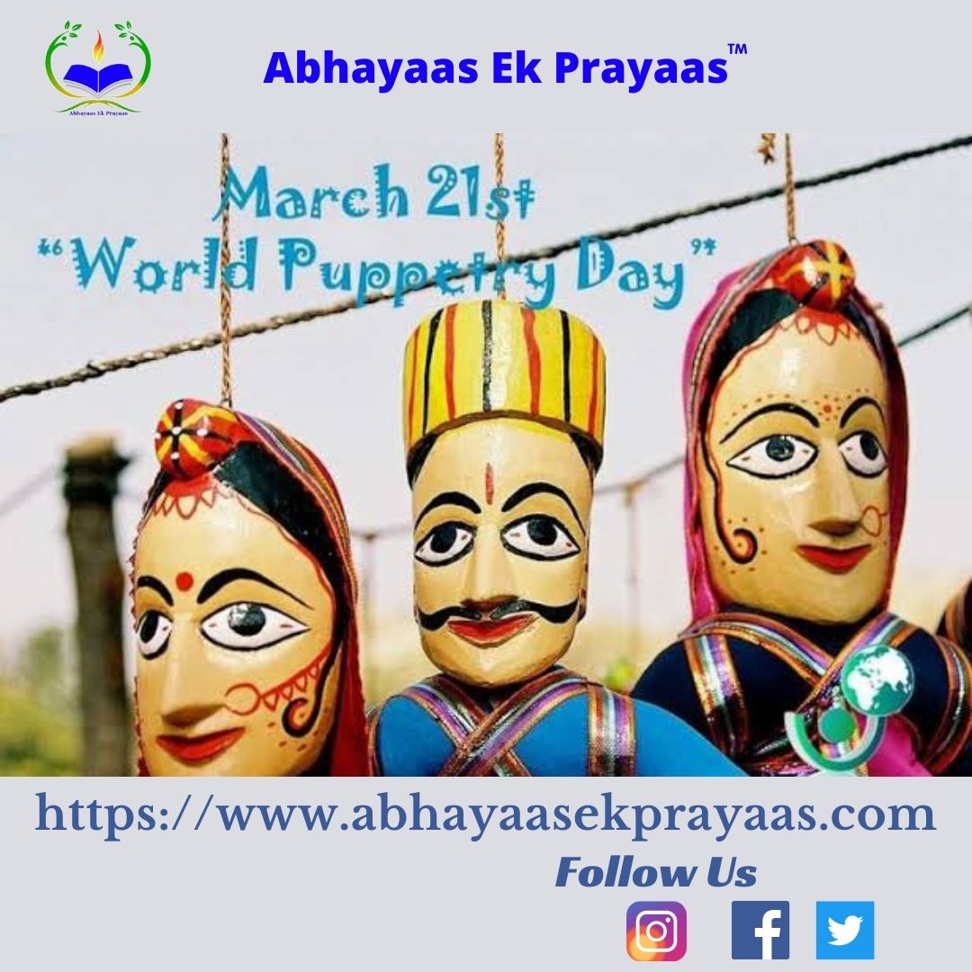 ek_prayaas's tweet photo. The #WorldPuppetDay is now celebrated all over the world through its National Centres and their members. This Day is the occasion to collectively and as widely as possible carry the diversity of #puppetry arts today. #PuppetryDay https://t.co/3XNaMLhzIl