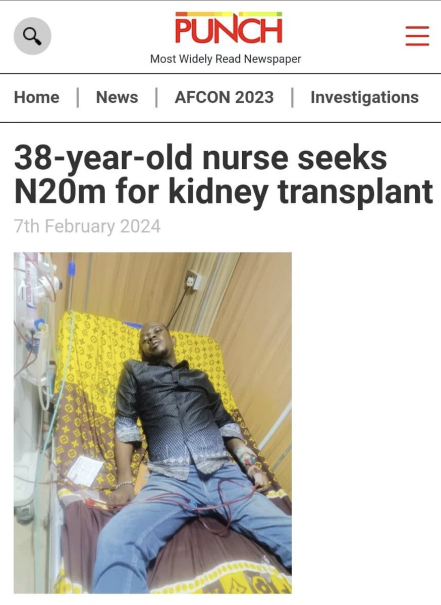 ogunmusi's tweet photo. Dear Colleagues, Members of the Public 

We need help for One of Ours.

He is in need of a kidney transplant, He needs us in these trying times.

His account information 
Account name: Akolawole Adekunle Samson
Account number: 3021998331 

Thanks brothers &amp; Sisters!

Retweet pls https://t.co/gGh88fsDOb