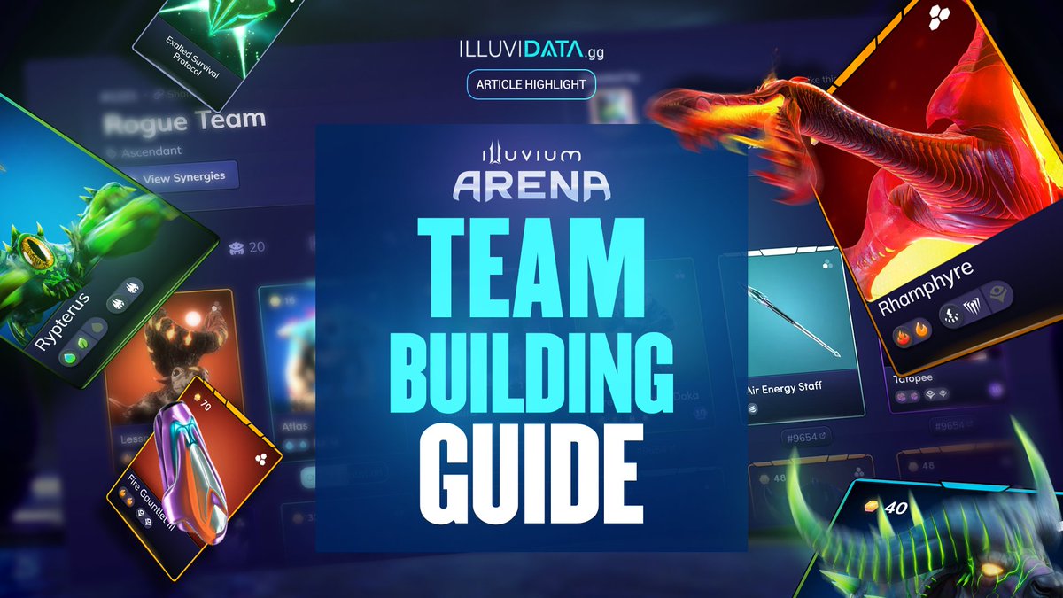 Illuvidata Article Highlight ⏰ Your Gaming Guide to Illuvium now brings you... THE ILLUVIUM ARENA TEAM BUILDING GUIDE! 💯 Planning for success is crucial in the arena so read up on the basics before heading out. True Story! 🫶 article below 👇 @illuviumio
