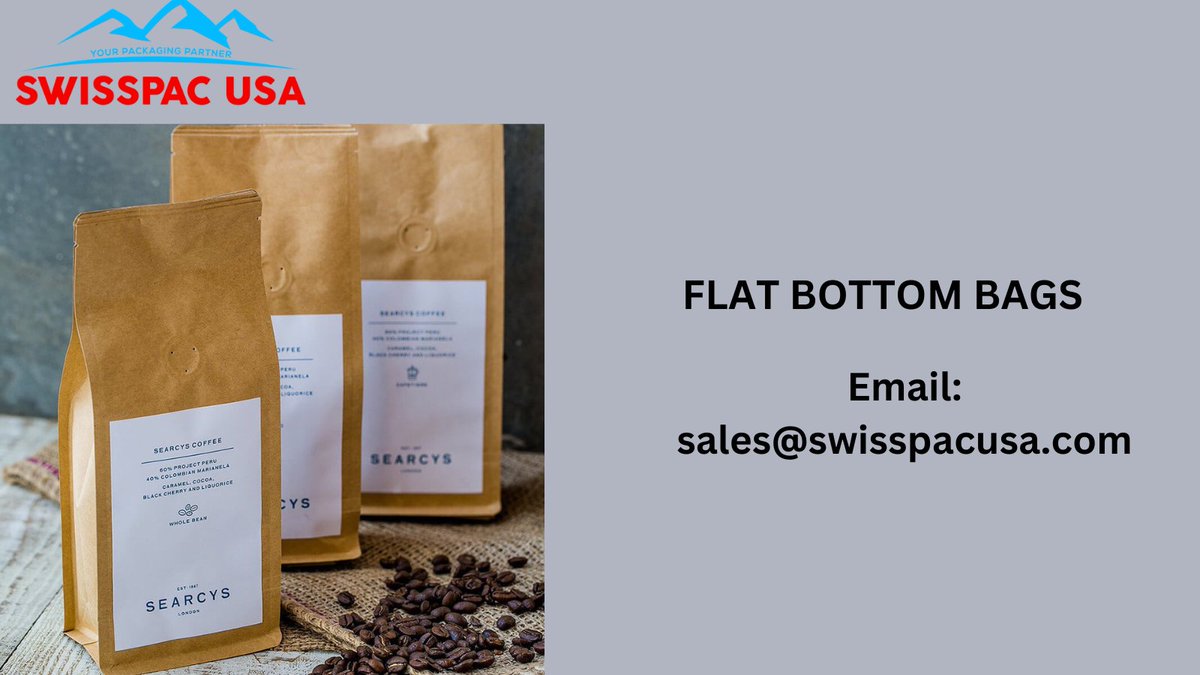 SwissPAC2's tweet image. Our #flatbottombags are designed with a flat base, allowing them to stand upright and provide stability during transportation and storage.
swisspacusa.com
sales@swisspacusa.com
#flatbottom #flatbottombags #flatbottompouches #flatbottompouch #innovation #brand