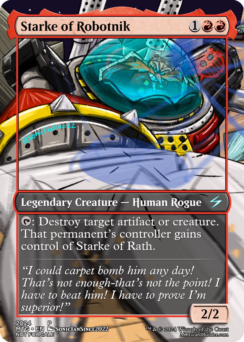 Day 168 of...of finishing a Sonic-Themed Commander deck...the last two...this was awesome and took like half a year, but so worth it. #sonicfanart #DrEggman #SonicTheHedgehog #MTGxSonic Day 168 of...of finishing a Sonic-Themed Commander deck...the last two...this was awesome and took like half a year, but so worth it. #sonicfanart #DrEggman #SonicTheHedgehog #MTGxSonic