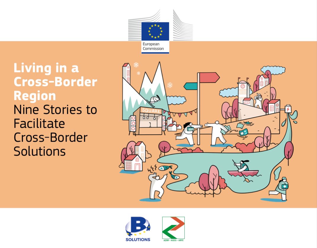 #CrossBorderCooperation can achieve better quality of life for citizens living in #EUBorderRegions . The new booklet “Stories of b-solutions” just published by @SocialnetAEBR and @EUinmyRegion shows how this has been possible. Explore it here: 👉 b-solutionsproject.com/library