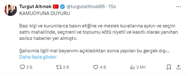Turgut Altınok'un Ekranı

#EmekliSizeİnanmıyor