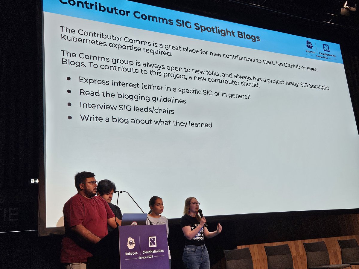 rtnpro's tweet photo. @kaslinfields speaking on how to get started with #kubernetes contributions #KubeConEU 2024 https://t.co/6ZYmJ0SeJd