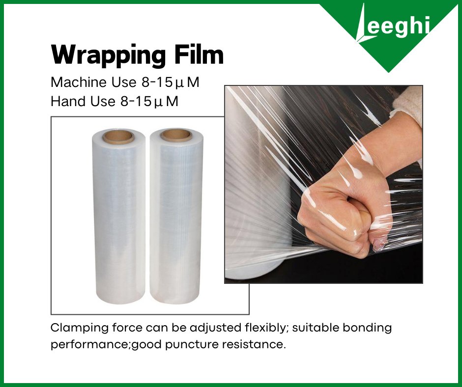 The new generation of ultra-thin pre-stretched wrapping film integrates creative processing technol-ogy and the latest material technology. Its excellent performance is effectively delivered to customers through every roll of our products, and is widely used in various fields.