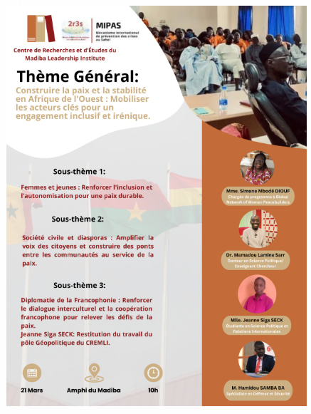 Sahel2R3S's tweet photo. Ce matin, #Dakar #Sénégal avec notre partenaire #Madiba Leadership Institute pour poursuivons notre collaboration pour réfléchir sur les défis de la paix et la stabilité au #Sahel et en Afrique de l'Ouest #Mipas #2r3s @SimoneDiouf @MichelSidibe @MichelePeyron @France24_fr https://t.co/GcIItp4OVr