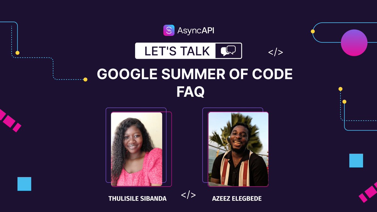 Join @thulieblack and me for a special livestream event today at 14UTC. We’ll be answering all your questions and providing helpful tips to ensure a successful GSoC experience @AsyncAPISpec. Don’t miss it!  
youtube.com/watch?v=ANuUwr……… #GSoC2024 #livestream #opensource #gsoc