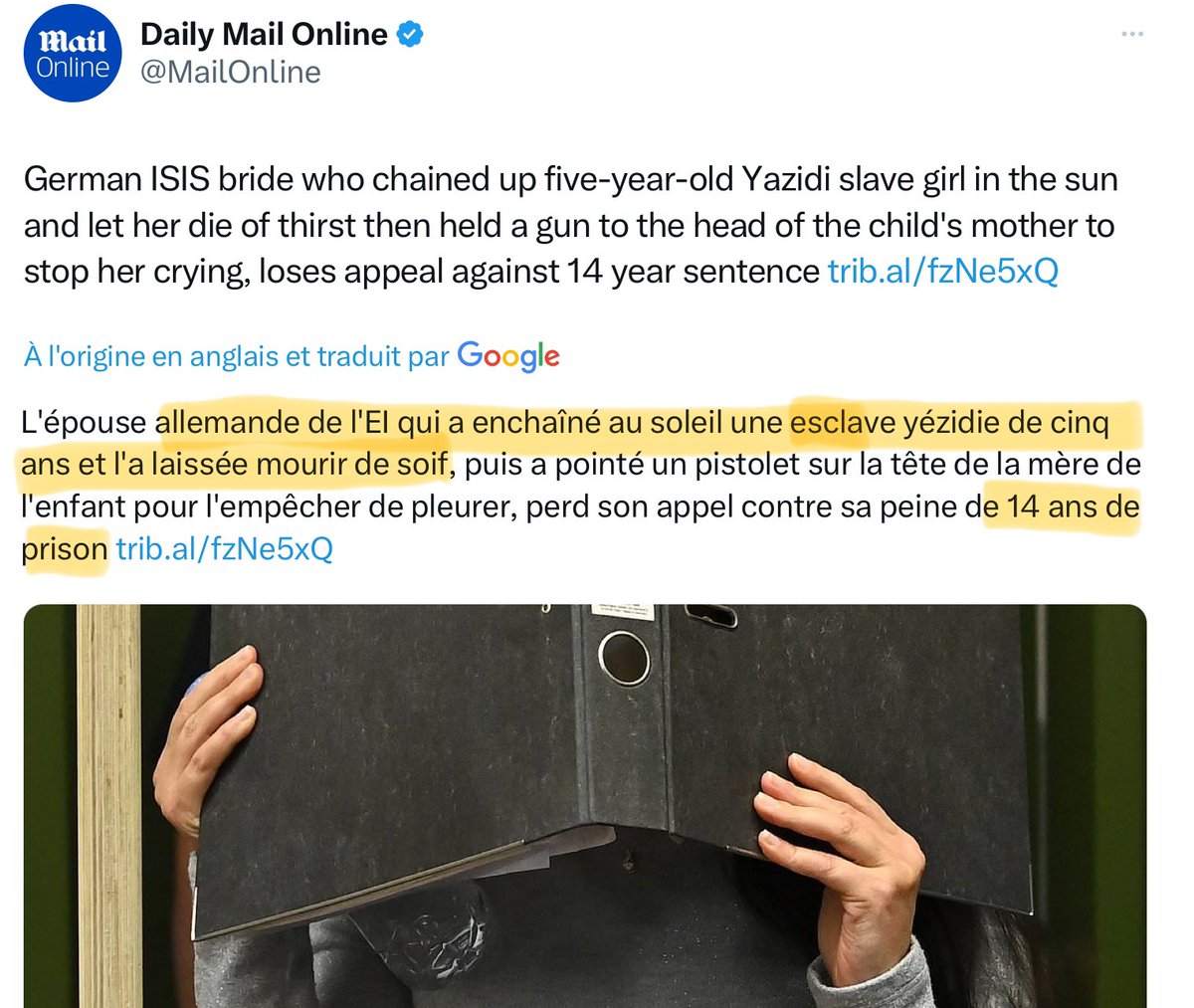 Wendyleblog's tweet photo. C’est tout ? 14 ans de prison ? Quelles sont les « circonstances atténuantes » ? https://t.co/54k95hiox5