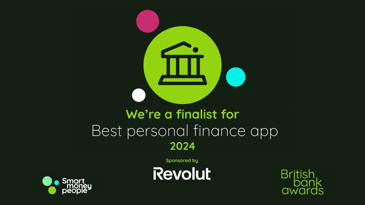 🚨 Exciting news! 🚨 We're thrilled to be a finalist for Best Personal Finance App at @BritBankAwards! 🏆 Thanks for your votes; your support is invaluable. Haven't voted yet? Click the link below to vote and possibly win £1000! 💙 ow.ly/SnyM50QXsBl @smartmoneyppl