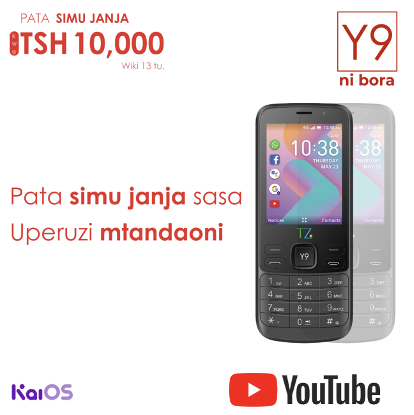 🌐 Breaking Barriers to Connectivity 🌐

Enjoy Youtube on your TZ1 from Y9 Microfinance Bank!
  
Read more at: kaiostech.com/breaking-barri…

#Y9Microfinance #TZ1 #KaiOS #ConsumerFinancing #StayConnected