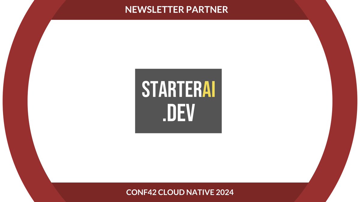 conf42com's tweet image. 🗞#StarterAI is the #NewsletterPartner of #Conf42CloudNative2024!
👉Learn more: starterai.dev

👀conf42.com/cloud2024
✨The RSVP is free! ✨

#TechNews #AICommunity #PythonConference #TechEvents #RSVPNow #AIUpdates #PythonLearning #InnovativeTech #AIInsights