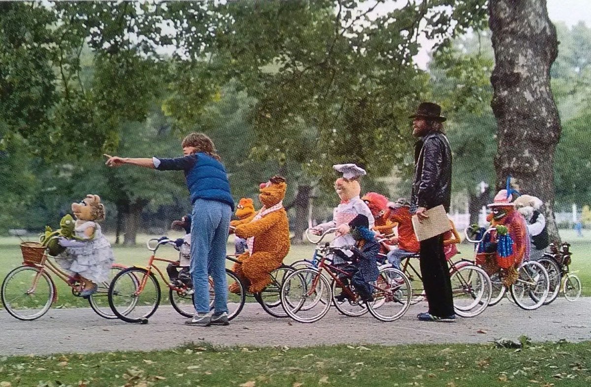 Happy #WorldPuppetryDay, and a reminder that cinema peaked when the Muppets went for a cycle ride.