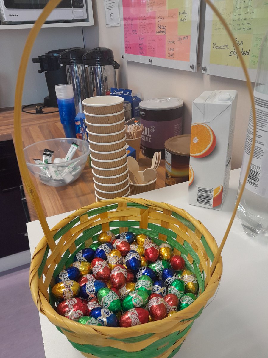 Come and join us in the Social Space today for a selection of treats. In addition to our usual offerings of soups, tea, coffee, hot chocolate, and soft drinks, we have some special Easter treats available until 2pm.