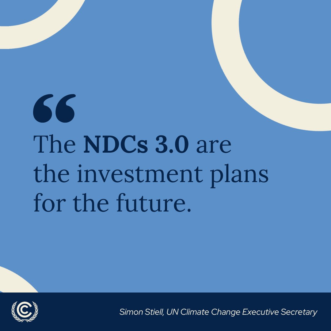The new national climate action plans - NDCs 3.0 - are the investment plans for the future. The more each nation treats its #NDCs as an economy-wide blueprint for growth and jobs, the more opportunity and security it will provide its people. #CopenhagenMinisterial