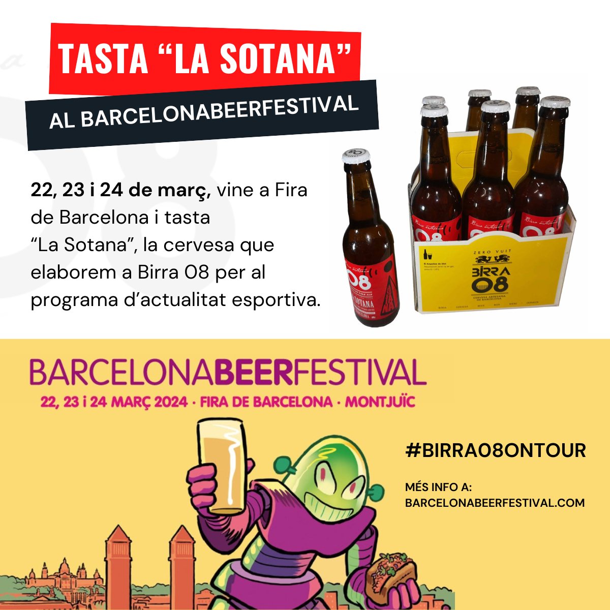 Birra 08 (@birra08) on Twitter photo ๐ป๐ Des de #Birra08 ๐ฎ๐ฌ ๐๐จ๐ง๐ฏ๐ข๐๐๐ฆ ๐๐ฅ ๐๐๐ซ๐๐๐ฅ๐จ๐ง๐๐๐๐๐ซ๐
๐๐ฌ๐ญ ๐๐๐๐, la gran festa anual de la cervesa artesana mรฉs destacada del Sud dโEuropa! 
๐ฒ Mรฉs informaciรณ, horaris i entrades a t.ly/xdNcy๐ ๐ป
#Birra08OnTour #BarcelonaBeerFestival ๐ป๐ Des de #Birra08 ๐ฎ๐ฌ ๐๐จ๐ง๐ฏ๐ข๐๐๐ฆ ๐๐ฅ ๐๐๐ซ๐๐๐ฅ๐จ๐ง๐๐๐๐๐ซ๐
๐๐ฌ๐ญ ๐๐๐๐, la gran festa anual de la cervesa artesana mรฉs destacada del Sud dโEuropa! 
๐ฒ Mรฉs informaciรณ, horaris i entrades a t.ly/xdNcy๐ ๐ป
#Birra08OnTour #BarcelonaBeerFestival