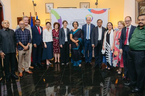 FranceinColombo's tweet photo. 🎤🎶 Retour en photos de la soirée de la #Francophonie ! 
The Ambassador of @JFPactet hosted a reception that gathered all the representatives of the member states of @OIFrancophonie based in 🇱🇰. Former President of Sri Lanka @CBKsrilanka graced the event as Chief Guest.
#lka https://t.co/JfJB5epuqD