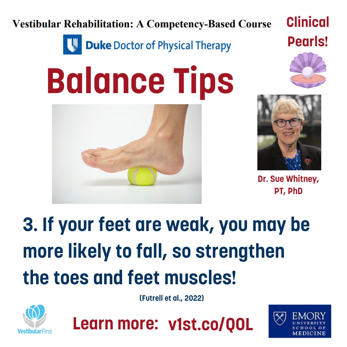 VestibularFirst's tweet photo. Balance questions? We've got answers! https://t.co/7lppjDg3J2 to register and learn more about dizziness, vertigo, balance, and quality of life April 18th Journal Club with Drs. Castillo-Bustamante and Madrigal, recorded to view at your leisure! #geriPT #fallrisk #bppv https://t.co/VIpKfhwQXV