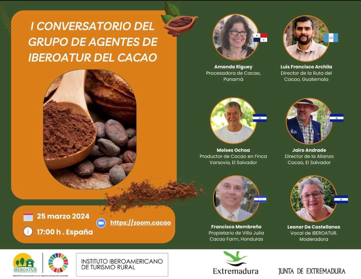 I CONVERSATORIO DEL GRUPO DE AGENTES DEL CACAO

🗓️ Fecha: 25 de marzo de 2024
⏰ Hora: 17:00 horas (MADRID)
No es necesaria inscripción previa.

🔗 Link: us02web.zoom.us/j/88099825445?…

ID de reunión: 846 1326 9036
Código de acceso: 247819

¡Esperamos contar con su participación!