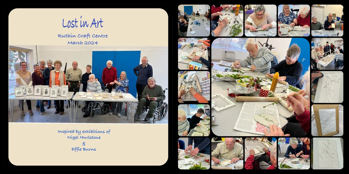 Lovely last session of Lost in Art before the Easter break on Tuesday @Ruthin_Crafts #LivingWellWithDementia #CreativeWellbeing Thinking of something to do as we spring into summer? Get in touch and join us!