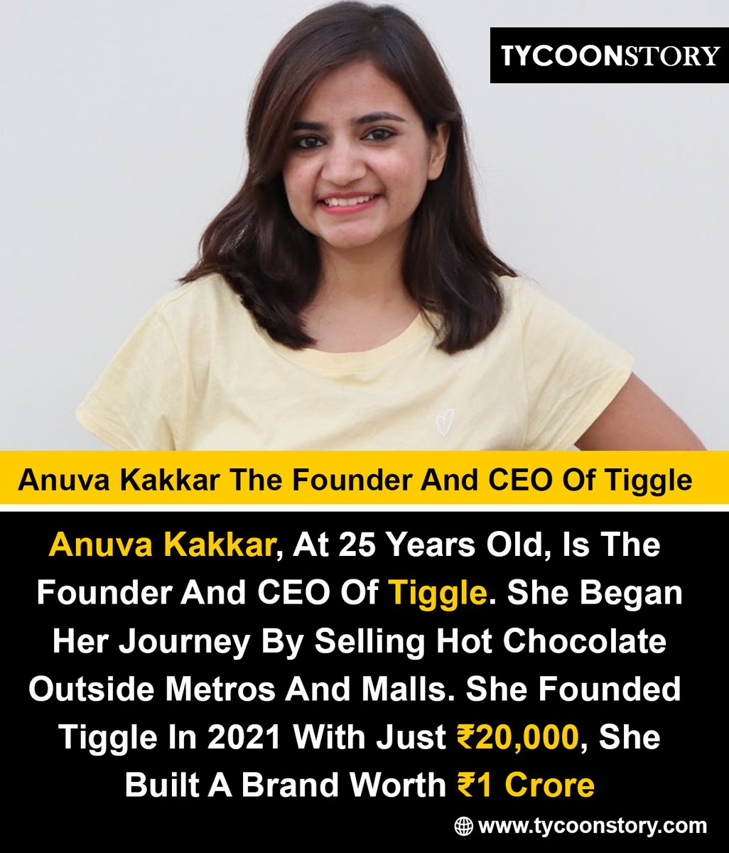 TycoonStoryCo's tweet photo. Anuva Kakkar The Founder And CEO Of Tiggle
#AnuvaKakkar #Tiggle #TiggleFounder #TiggleCEO #TechEntrepreneur #WomenInTech #StartupLife #Entrepreneurship #Innovation #Founder #BusinessLeadership @AnuvaKakkar
https://t.co/jWxtt2gOKY https://t.co/qsbba8vhWm