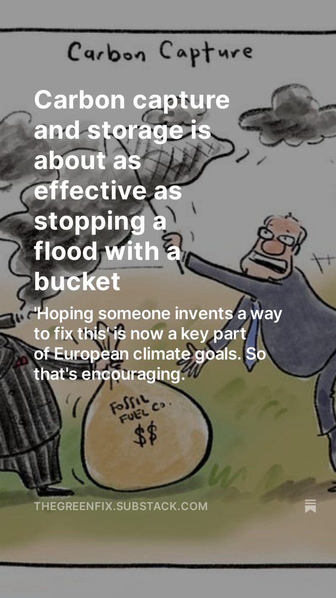 What is carbon capture? And why do the EU climate targets rely on it? 💭 📩 In our latest edition we discuss this controversial technology with @marpinoir of @Fern_NGO, deep diving into its limits and the risks it poses to climate 📉 ♻ Read more👉🔗thegreenfix.substack.com/p/carbon-captu…