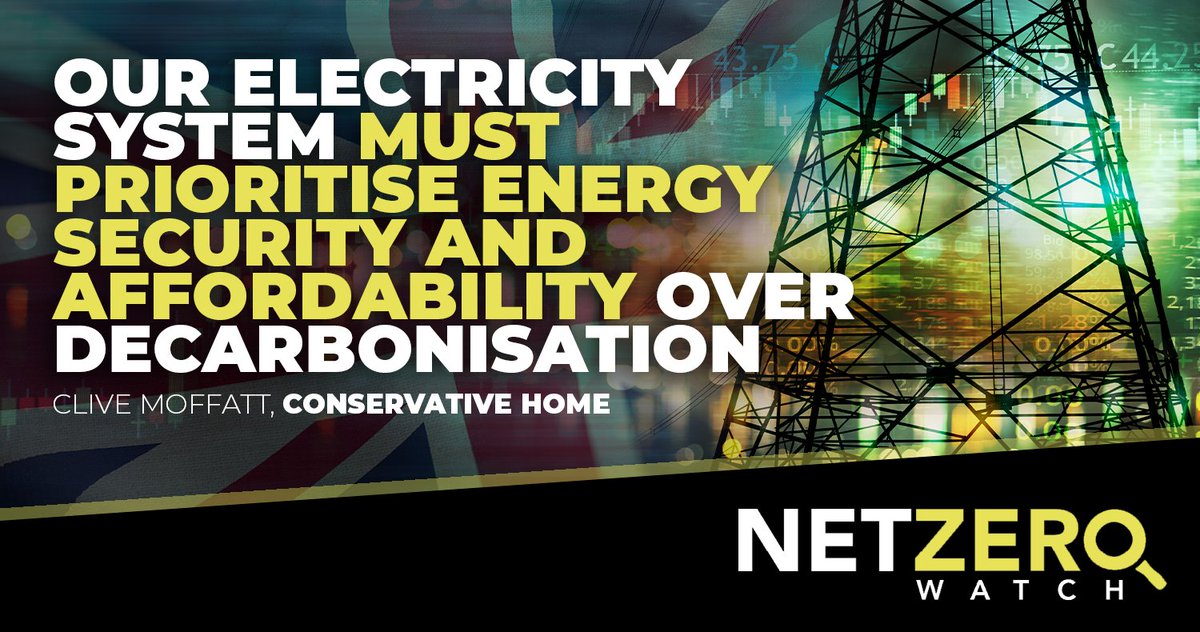 NetZeroWatch's tweet image. “Last week was a critical turning point in the debate on Net Zero. Both the main political parties now need to be honest with voters and declare that the entire project and in particular electricity decarbonisation need an urgent re-think.” Clive Moffatt

#CostOfNetZero…