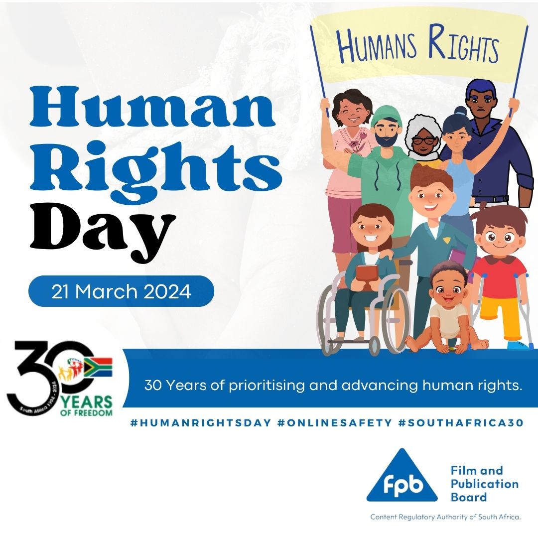 Today, we honour the fundamental rights that shape our society and empower every South African, including our precious children. Let us champion Human Rights both online and offline, ensuring every voice is respected. #HappyHumanRightsDay #OnlineSafety #SouthAfrica30