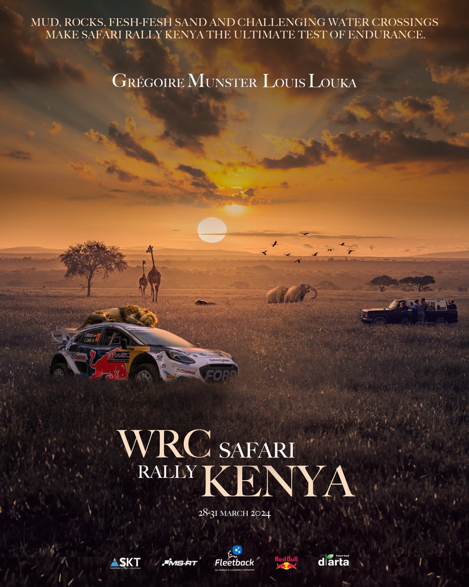 Safari Rally Kenya is around the corner 🇰🇪 Heading to Nairobi for the 3rd round of the 2024 <a href="/OfficialWRC/">FIA World Rally Championship</a> season 🔥 

#WRC | #Msport | #SafariRallyKenya #FordPerformance | #RedBull #RedBullMotorsport | #GiveYouWings | #Fleetback | #Darta | #SKT | #ACLSport | #COSL | #LuXembourg