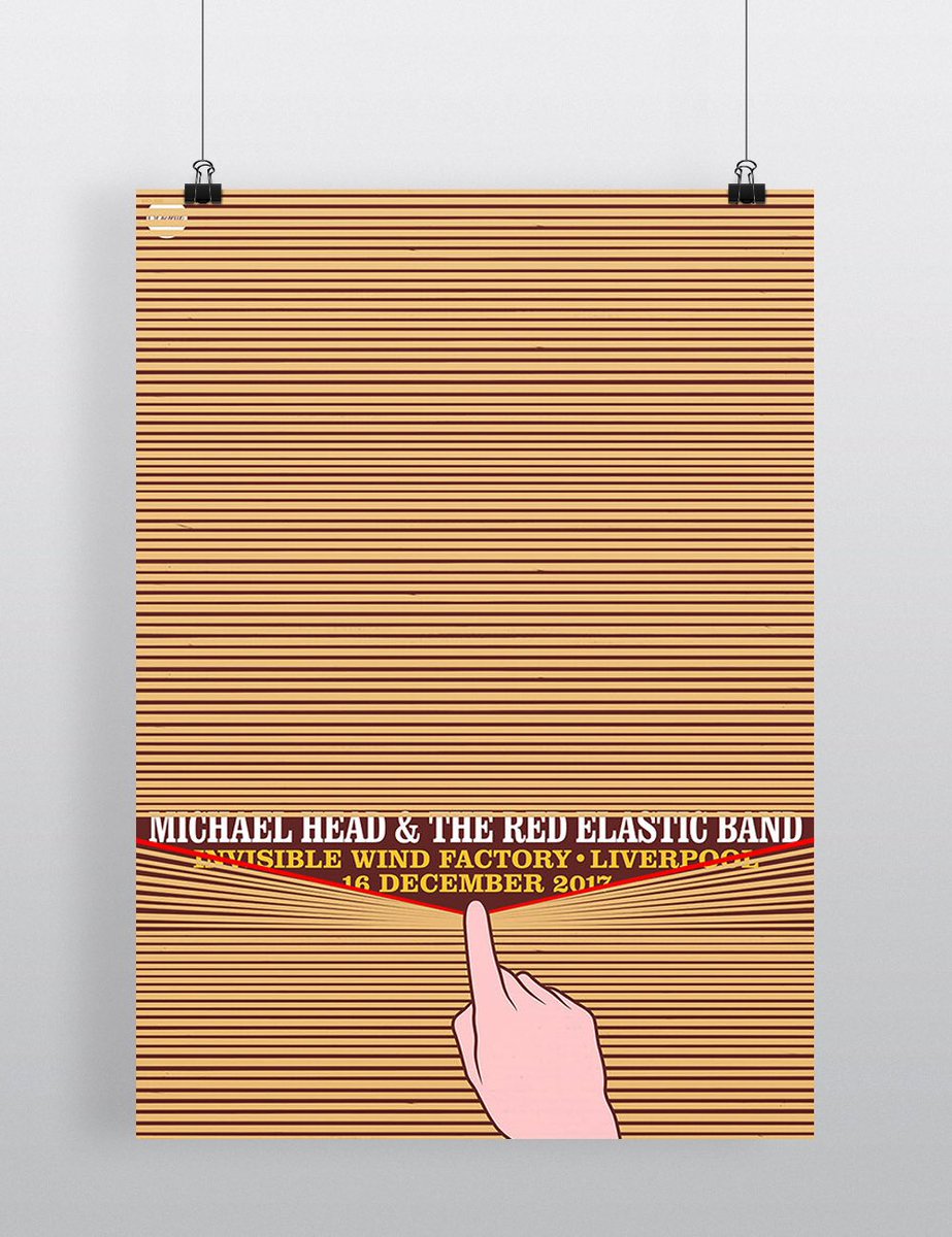 MBessant_Design's tweet photo. From the archive: Michael Head & The Red Elastic Band at the Invisible Wind Factory, Liverpool 2017 gig poster. #michaelhead #michaelheadandtheredelasticband #violetterecords #invisiblewindfactory #liverpool #gigposter #archive #design #posterdesign https://t.co/2DGshBvJUw