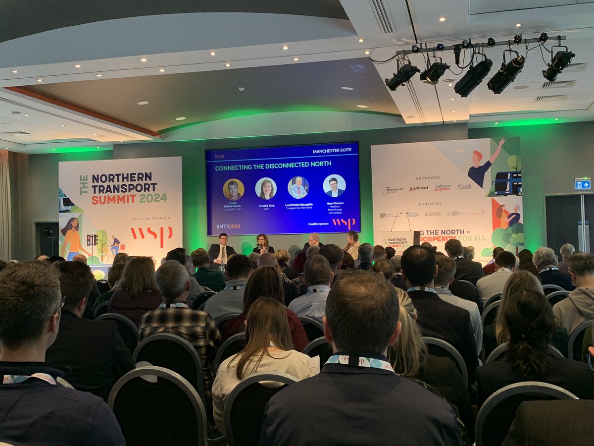 Great to be at the NorthernTransport Summit #NTS2024 - looking forward to sharing insights later from #communityrail & our #Sustainable #Transport Alliance on how communities can be engaged & empowered in the North’s transition to low-carbon, inclusive, integrated mobility