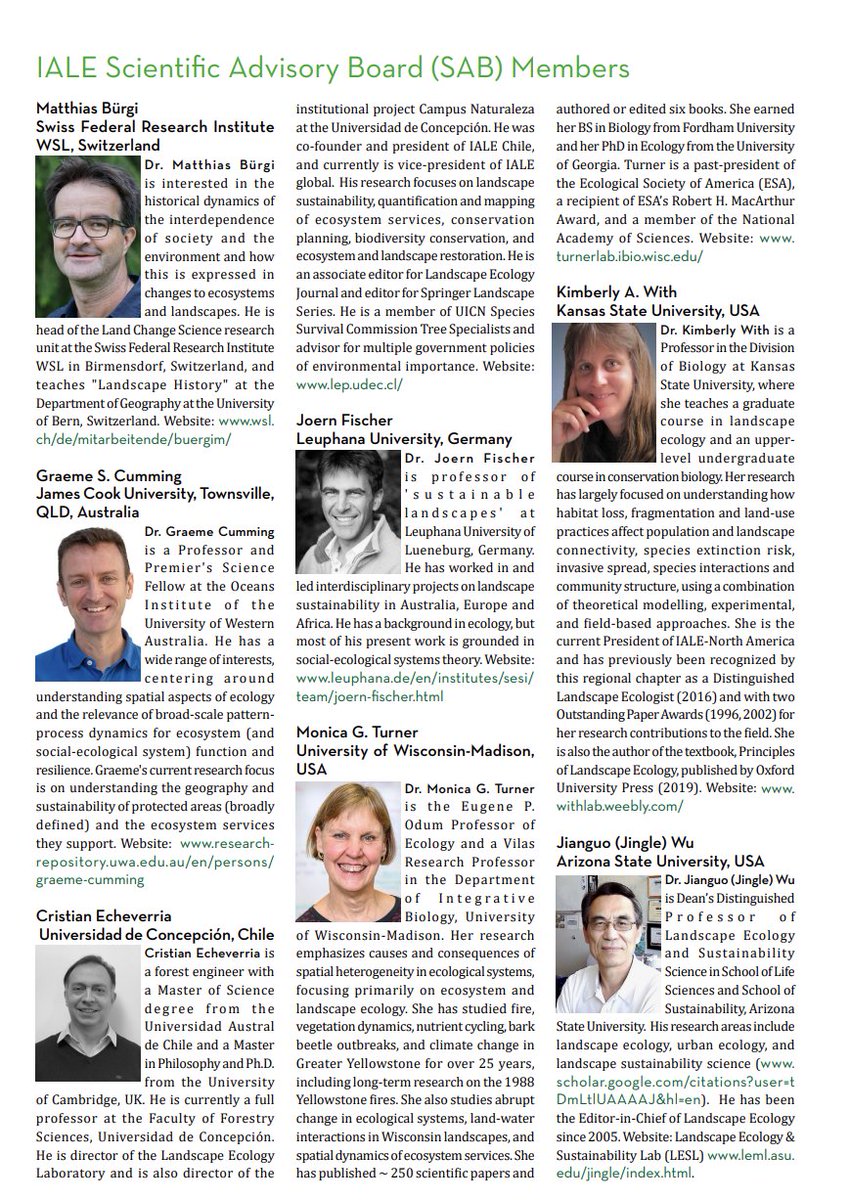 Simona R. Gradinaru (@sr_gradinaru) on Twitter photo Thrilled to see that <a href="/WSL_research/">WSL Umweltforschung @wslresearch.bsky.social</a> is represented by Matthias Bürgi in the Scientific Advisory Board of the International Association for #Landscape Ecology #IALE
The board is set to increase scientific rigor & visibility of #landscapeecology discipline.
Congratulations Matthias! Thrilled to see that <a href="/WSL_research/">WSL Umweltforschung @wslresearch.bsky.social</a> is represented by Matthias Bürgi in the Scientific Advisory Board of the International Association for #Landscape Ecology #IALE
The board is set to increase scientific rigor & visibility of #landscapeecology discipline.
Congratulations Matthias!