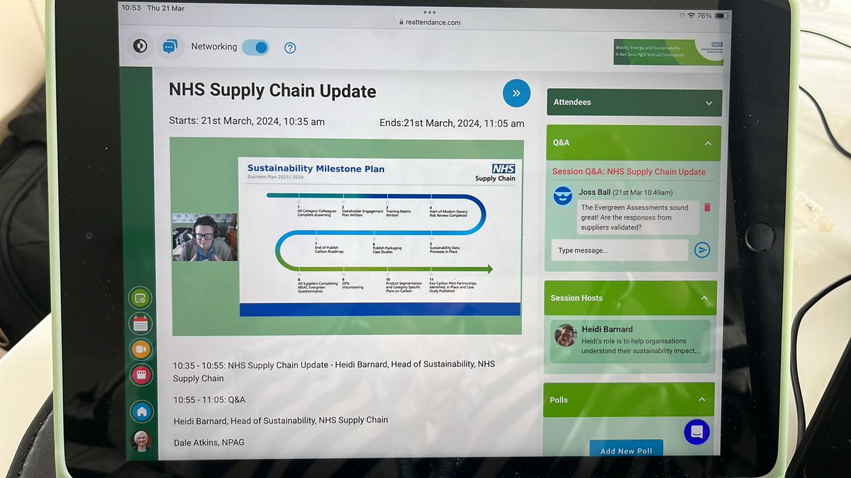 Heidi Barnard is currently live giving an update on NHS Supply Chain. #WESconf2024