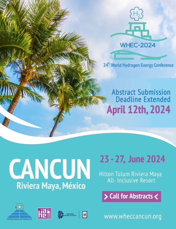 @JMaterChem A is delighted to support WHEC-24, along with @RSCAdvances, @RSC_Energy and @ChemCommun!! Don't miss your chance to present your work to enhance the global activities in the field of hydrogen energy systems for a sustainable future! wheccancun.org