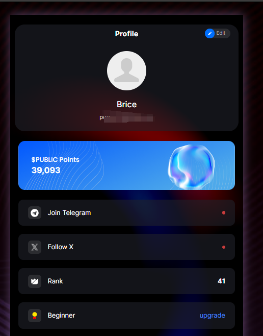 Beibei_Hsu's tweet photo. @PublicAI_ @rido_crypto @PredX_AI @CharacterXAI I will soon be able to upgrade to the next level, which is very exciting!🚀🚀🚀

@GWFFA @aaczik @_mmnzz https://t.co/pB9maFihIc