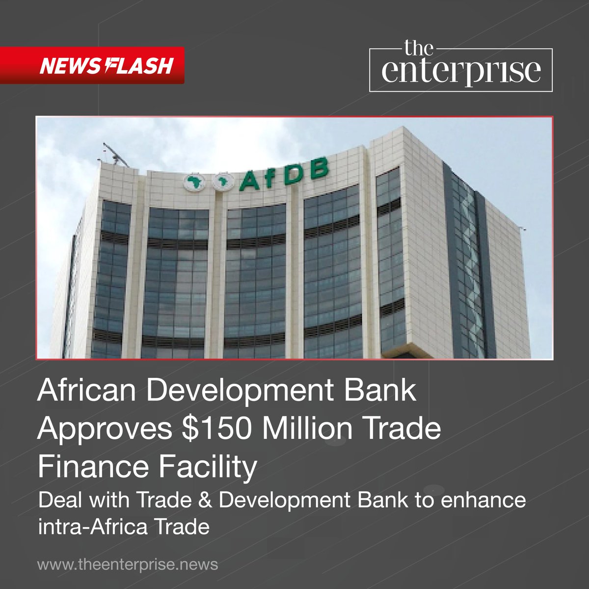 AtTheEnterprise's tweet image. To know more, read the full article on #theenterprise

theenterprise.news/government/afr…

#AfricanDevelopmentBank #TradeFinance #AfCFTA #RegionalIntegration #EconomicDevelopment #globalbusiness #theenterprisenews #followformore #global #finance