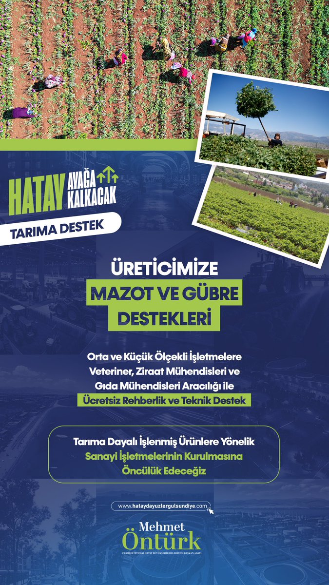 mehmetonturktr's tweet photo. Büyükşehir Belediyemiz bünyesinde verilecek ücretsiz rehberlik ve teknik destek hizmetlerinden, mazot ve gübre desteklerine kadar, geniş bir yelpazede üreticimizin yanında olacağız...

Tarıma dayalı işlenmiş ürünlere yönelik sanayi işletmelerinin kurulmasına da öncülük edeceğiz. https://t.co/zKumvGBlfL