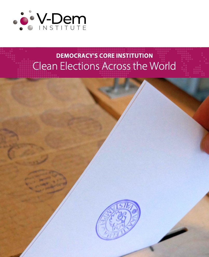 New report out on elections around the world. v-dem.net/media/publicat… Launched at #S4D this week in Seoul.