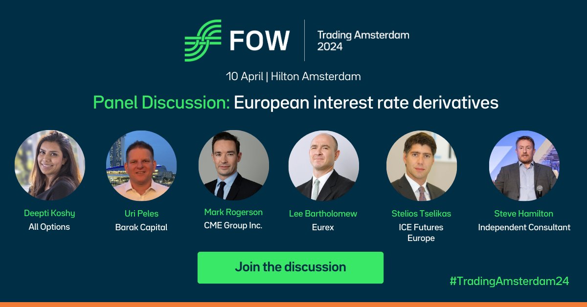 Where is the European #interest rates market heading?

Join our speakers at Trading Amsterdam on 10 April and hear their thoughts about #Euribor, €STR, #repo market, and more during a panel discussion: events.fow.com/En9QWm?locale=…

#TradingAmsterdam24 #derivatives