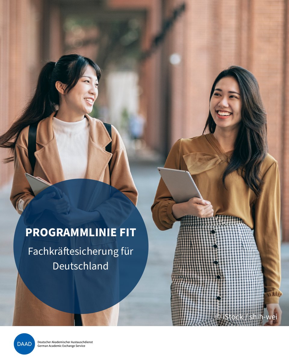 DAAD_Germany's tweet photo. Mit der Programmlinie FIT unterstützt der #DAAD #Hochschulen dabei, ihren internationalen Studierenden den Weg zum Arbeitsplatz in Deutschland zu ebnen – und trägt damit zur #Fachkräftesicherung bei. Lesen Sie mehr im Interview: ➡️ https://t.co/e1tYmbY3La

#WandelDurchAustausch https://t.co/fdwJr0kXJU