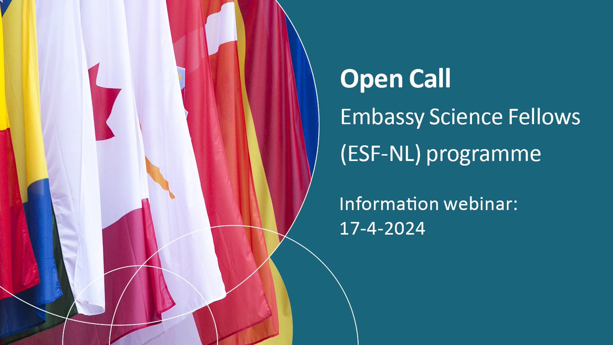 The Ministry of Foreign Affairs and NWO are now looking for 9 new Embassy Science Fellows. The ESF-NL programme is a unique opportunity for researchers to go abroad and contribute to a scientific and/or societal issue from a Dutch embassy or consulate. nwo.nl/en/news/new-ca…