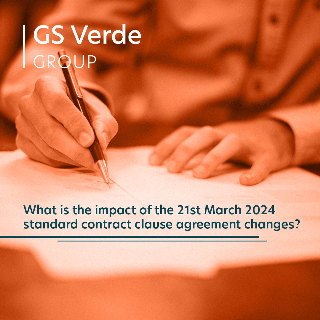 GSVerdeLaw's tweet photo. WHAT IS THE IMPACT OF THE MARCH 2024 STANDARD CONTRACT CLAUSE AGREEMENT CHANGES: 
Considering the changes on 21st March 2024 regarding standard contract clause agreements, it’s important to know how this affects your business. 

Find out more here: https://t.co/4yqrHwB7OK https://t.co/bJknyUnaLn