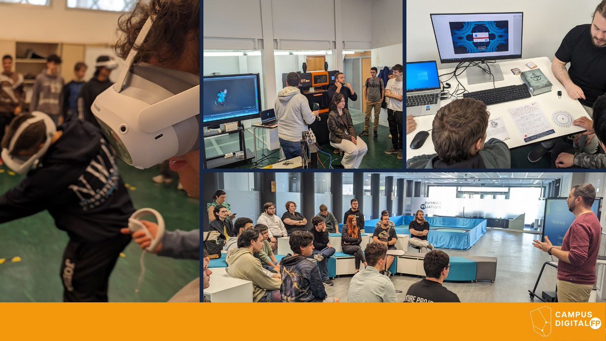 CampusDigitalFP's tweet photo. 🥳 Vaya semanita llevamos!
🤓 Ayer disfrutamos con más de 90 estudiantes del @cpilosenlaces conociendo el #ProyectoCampus y sus recursos. Un placer formar parte de sus "Jornadas Técnicas", acercando el mundo empresarial a la #FP.
👏 Enhorabuena y...hasta la próxima https://t.co/Hxw8KBofUo