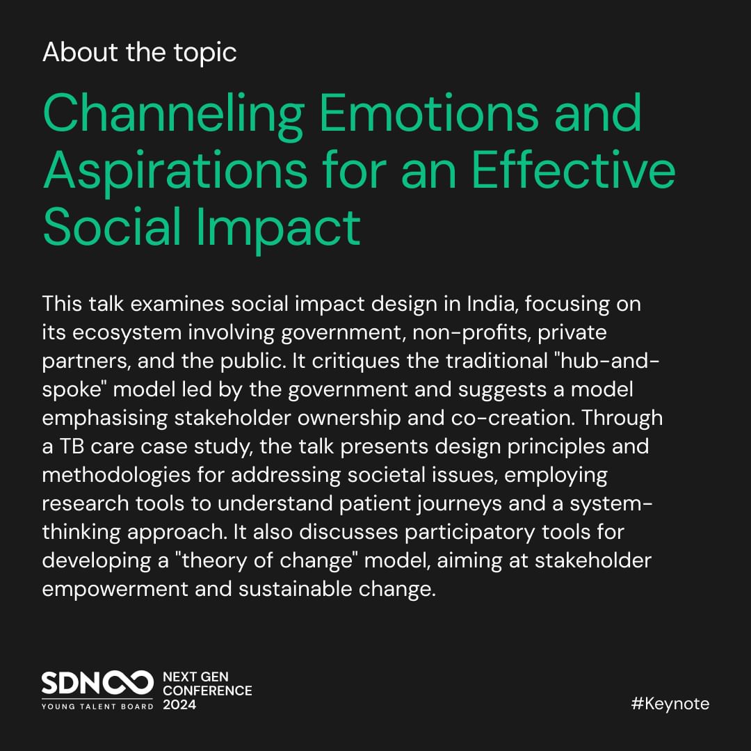 SDNetwork's tweet photo. Our keynote speaker, Prof. Manisha Phadke, a pioneering design evangelist, advisor, and educator from India, will bring to #SDNNextGenCon 2024 the unique challenges and opportunities of social impact design in India.
π https://t.co/QWXuzu3SXV
#ServiceDesign #DesignThinking https://t.co/ycJrvEDMtw