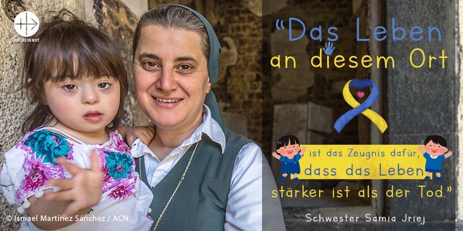 kircheinnot's tweet photo. ❤️ Die Schwestern vom Saint Coeur sind verantwortlich für das Sénevé-Zentrum in #Homs, #Syrien
💪 Sie unterstützen 140 Kinder und Jugendliche mit #DownSyndrom und ihre Familien.
💞 Sie unterstützen ihre Arbeit. 💞 #DownSyndrom #MitUnsNichtFürUns #DownSyndromeDay #WithUsNotForUs https://t.co/z7Y9wKbTo1