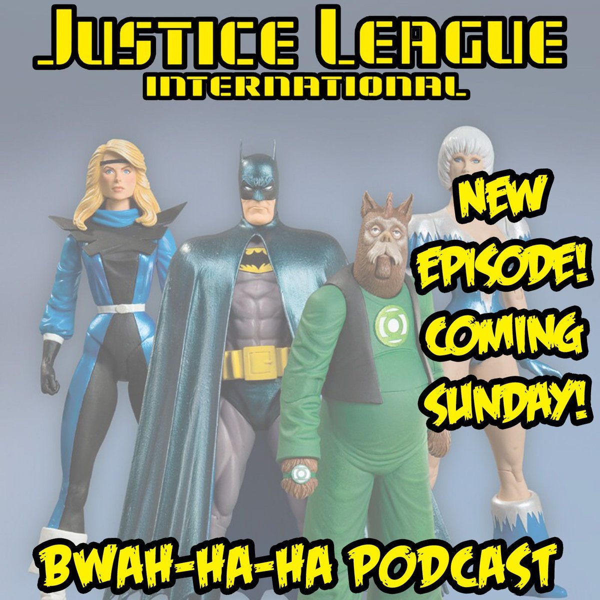JLIpodcast's tweet photo. Coming Sunday, a new JLI PODCAST! We cover the JLI-branded action figures based on Kevin Maguire’s designs released in 2009 by DC Direct! We cover the figure sculpts, paint jobs &amp; articulation, plus the packaging, the stand, model sheets, which figures were not produced &amp; more! https://t.co/LgaFfEOgUD