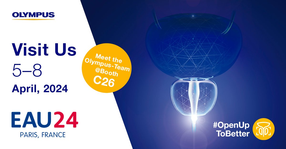 OlympusUrology's tweet photo. Join us at #EAU2024 congress in Paris, April 5–8 for a closer look into our #UrologyPortfolio

Elevate your Expertise with Urology Innovations &amp; explore our cutting-edge products #iTind, #PLASMA+, #SOLTIVEPremium and VISERA ELITE III @Booth C26

#OpenUpToBetter with Olympus! https://t.co/EgOZxT5jwt