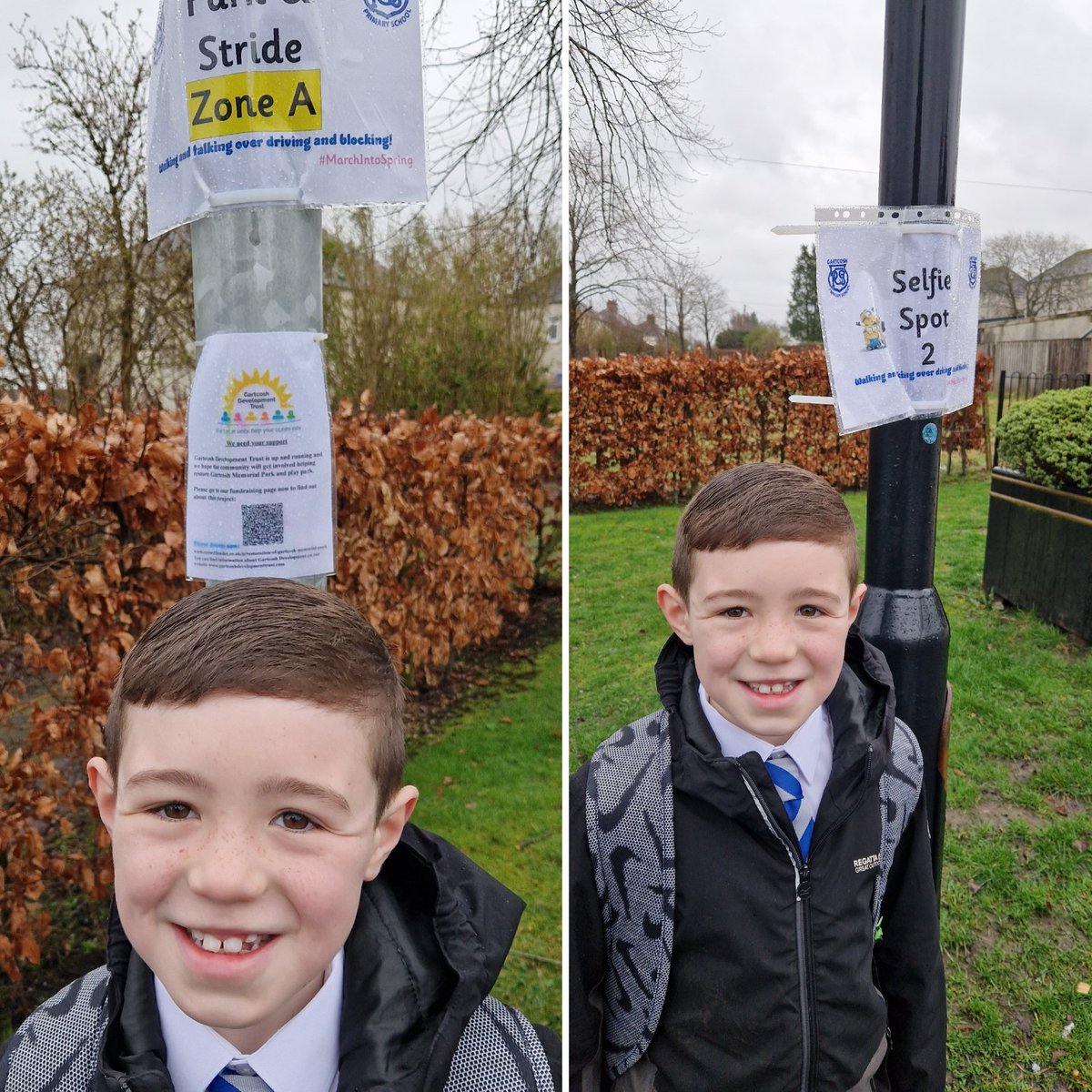 chriswblair's tweet photo. A slightly unwell wee brother means a Park &amp; Stride morning! @GartcoshPS #MarchIntoSpring https://t.co/EjdZ1jsoKE