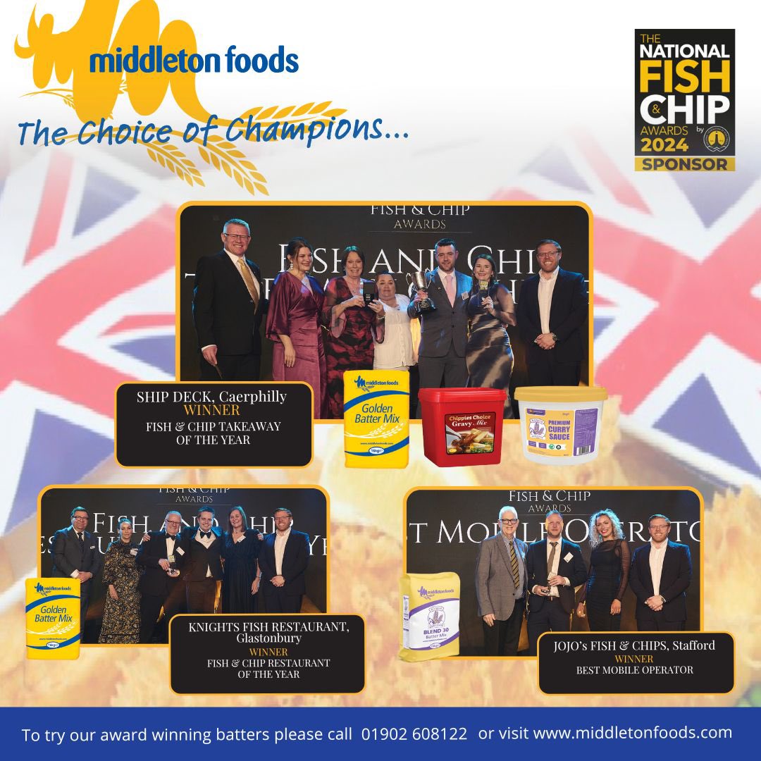 Fry_Magazine's tweet photo. The choice of champions @middletonfoods for more information >> https://t.co/WDUrhlaldN
#winners #champion #fish #fishandchipsπ #fishandchips #fishandchip #share #batter #battermix #chips #healthyfood #food #choice https://t.co/blSRPVTSih