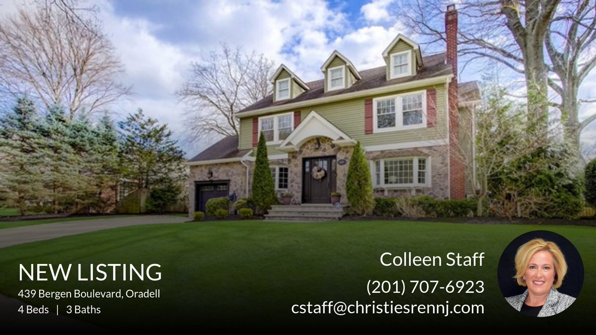 StaffCorbett's tweet photo. 🚨 New Listing 439 Bergen Boulevard, Oradell 🚨 Take a look at this wonderful new listing that just hit the market. Reach out here or at (201) 707-6923 for more information!!

Colleen Staff
(201)707-6923 https://t.co/ls9buJs40B https://t.co/DUJEvuQHqu